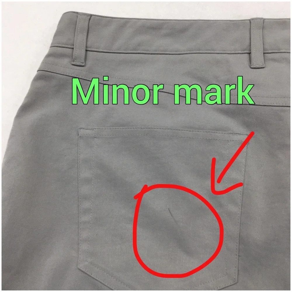 Peter Millar Gale Performance Pants Mens 38x32 Gray Five Pocket Golf Trousers